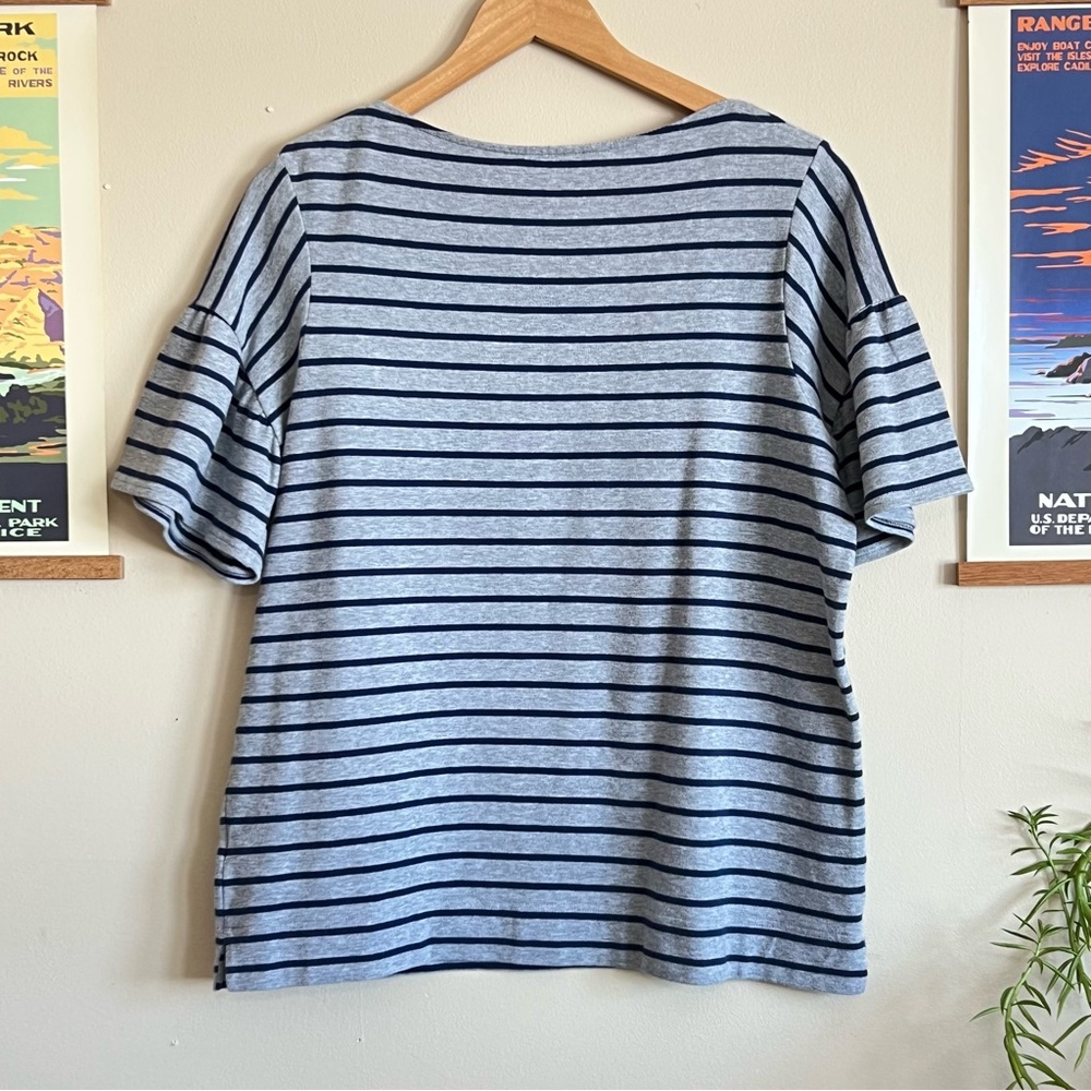 Vineyard Vines Striped Short Ruffle Sleeve - Picture 2 of 7
